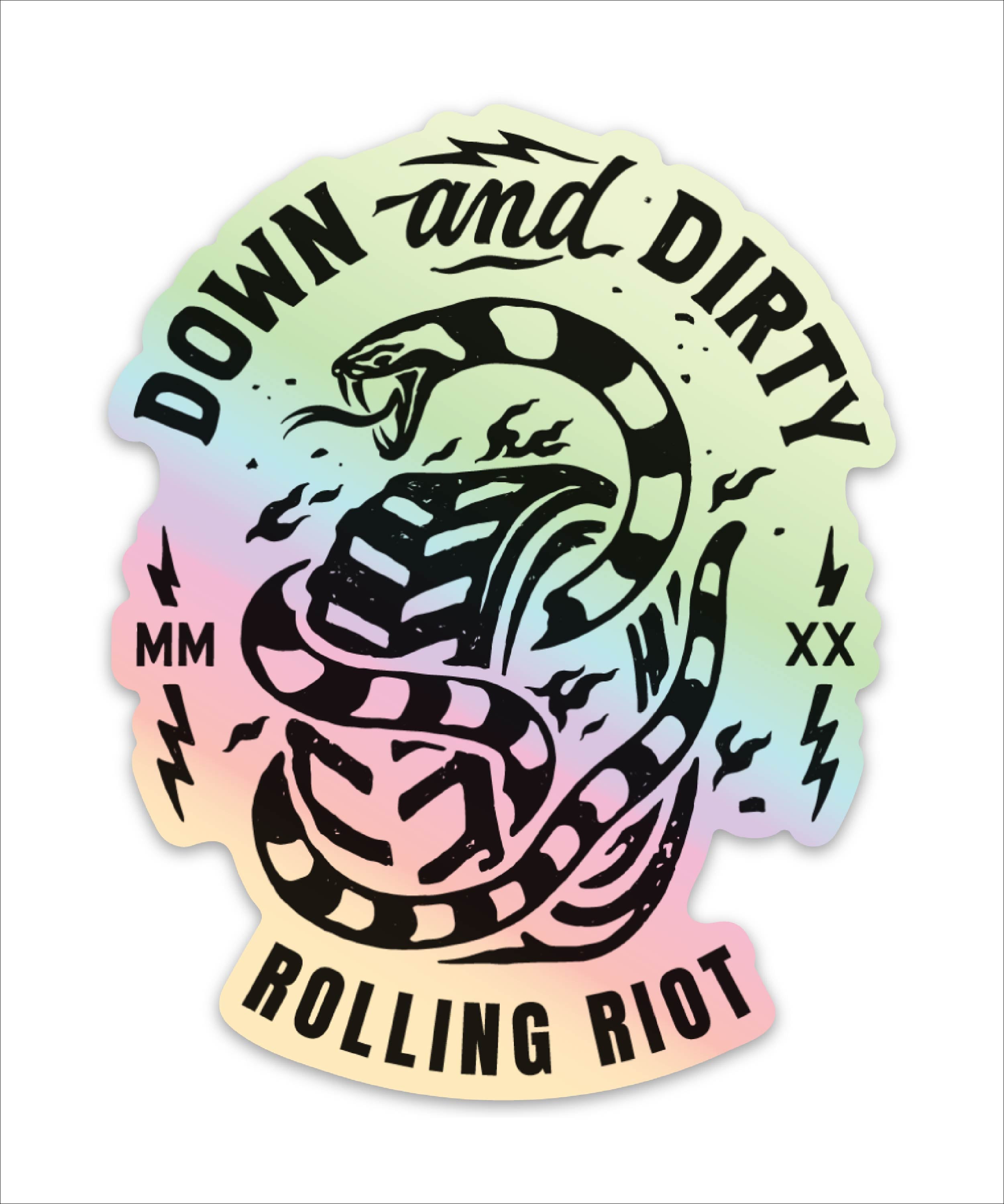 Down and Dirty Holographic Sticker